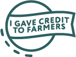 "I gave credits to farmers" flag